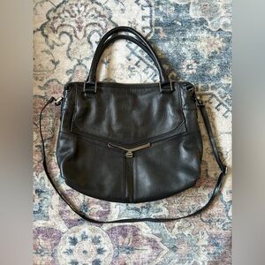 Botkier Valentina Black Genuine Leather Satchel Chain Strap & Hot Pink Interior
